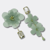 Soft Green Festival Earrings | Gold - Muze Earrings