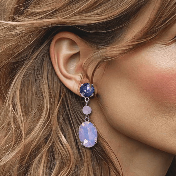Summer Lilac Jade Earrings | Silver - Muze Earrings