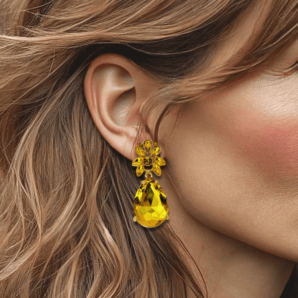 Sunny Yellow Earrings | Gold - Muze Earrings
