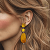 Sunny Yellow Earrings | Silver - Muze Earrings