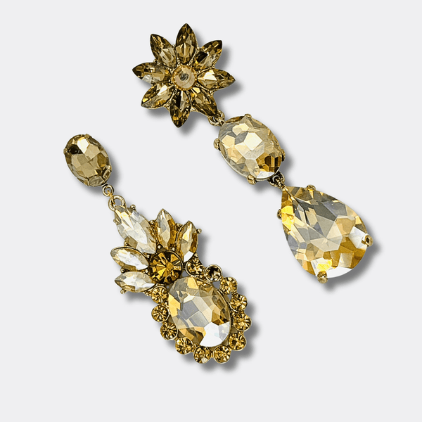 Trio of Champagne Earrings | Gold - Muze Earrings