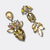 Wedding Champagne Earrings | Gold - Muze Earrings