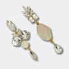 White Agate Glam Earrings | Gold - Muze Earrings