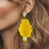 Yellow Shell Earrings | Gold - Muze Earrings