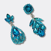 Blue Crystal Earrings | Silver