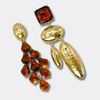 Bold Cognac Earrings | Gold