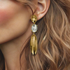 Bold Crystal Glam Earrings | Gold