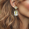 Clip Crystal Clear Earrings | Gold
