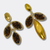 Copper Beaded Leaf Earrings | Gold