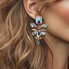 Crystal AB Earrings | Gold