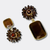 Dark Brown Beads Earrings | Gold