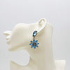 Earrings Blue Swarovski Flower | Silver