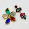 Earrings Colorful Swarovski Flower | Gold