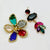 Earrings Colorful Swarovski Flower | Gold