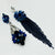 Earrings Long Cobalt Blue | Silver