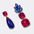 Fuchsia AB Glam Earrings | Gold