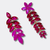 Fuchsia Flower Earrings | Gold