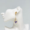 Earrings Lilac AB Heart | Gold