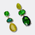 Green Crystal Earrings | Gold