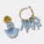 Light Blue Coral Earrings | Gold