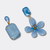 Light Blue Flower Earrings | Gold