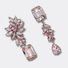 Light Pink Crystal Earrings | Silver