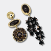 Long Brown Flowers Earrings | Gold