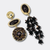 Long Brown Flowers Earrings | Gold