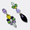 Opal Purple Green Earrings | Silver
