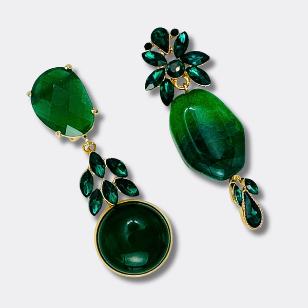 Aventurine Crystal Earrings | Gold
