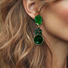 Aventurine Crystal Earrings | Gold