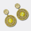 Yellow Luminous Halo Earrings | Gold