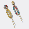 Colorful Oval Earrings | Gold