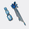 Denim Blue Crystal Earrings | Gold