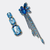 Denim Blue Crystal Earrings | Gold