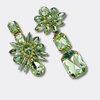 Soft Green Glam Earrings | Gold