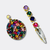 Colorful Crystals Earrings | Gold