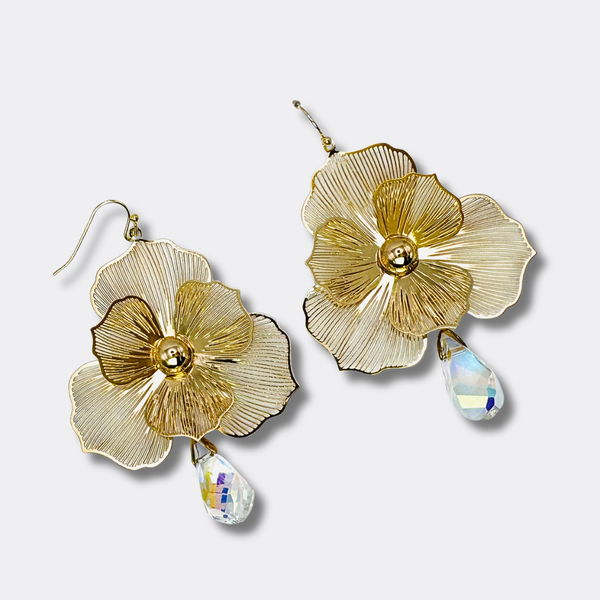 Wedding Bloom Earrings | Gold