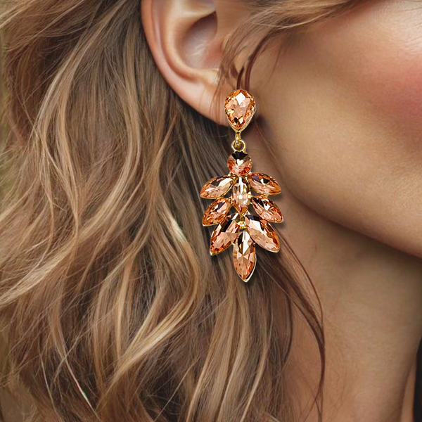 Peachy Leafs Earrings | Gold