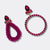 Big Fuchsia Earrings | Gold