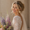 Wedding Bouquet Earrings | Gold