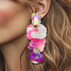 Light Fluorescent Shells Earrings | Gold