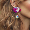 Light Fluorescent Shells Earrings | Gold