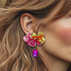 Fluorescent Shells Earrings | Gold