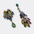 Crystal Peacock Earrings | Gold