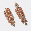 Peach Leaf Crystal Earrings | Gold