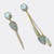Long Aquamarine Earrings | Gold