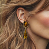 Clips Tiger Eye Strass | Gold