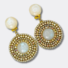 Clip Earrings Blue Luminous Halo | Gold
