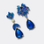 Peacock Pruple Blue Earrings | Gold